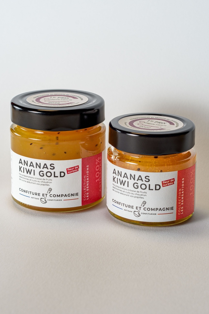 Confiture Ananas Kiwi Gold Fleur de sureau